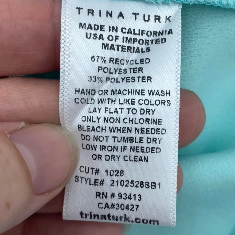Trina Turk Short‎ Woman’s 14 Skirted Teal Coastal Resortwear Cruise